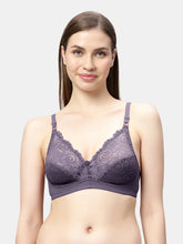 Load image into Gallery viewer, Sonari Non Padded Seamed Cups Wirefree Nylon Spandex Medium Coverage Everyday Lace Bra with Adjustable Straps – CLOSER