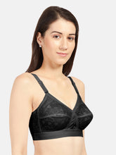 Load image into Gallery viewer, Sonari Non-Padded Wirefree Pure Cotton Full Coverage Embroidered Bra with Adjustable Straps – CELINA