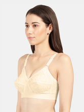 Load image into Gallery viewer, Sonari Non-Padded Wirefree Pure Cotton Full Coverage Embroidered Bra with Adjustable Straps – CELINA