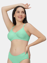 Load image into Gallery viewer, Sonari Non Padded Wirefree Cotton Spandex Full Coverage Everyday Bra with Adjustable Straps – BASICKS