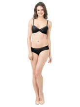 Load image into Gallery viewer, Amante Satin Edge Bikini Panty - Black 10103