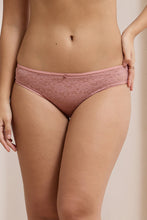 Load image into Gallery viewer, Amante Floral Romance Low Rise Bikini Panty - Ash Rose 10306