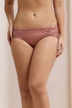 Load image into Gallery viewer, Amante Glimmer Lace Hipster Panty - Canyon Rose 111801