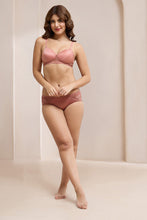 Load image into Gallery viewer, Amante Glimmer Lace Hipster Panty - Canyon Rose 111801