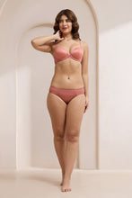 Load image into Gallery viewer, Amante Glimmer Mesh Bikini Panty - Canyon Rose 112101