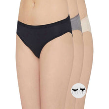 Load image into Gallery viewer, Wacoal Cotton Low Waist Medium Coverage Everyday Wear Pack of 3 Bikini Panty PI03G03