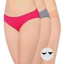 Load image into Gallery viewer, Wacoal Cotton Low Waist Medium Coverage Everyday Wear Pack of 3 Bikini Panty PI03G03