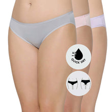 Load image into Gallery viewer, Wacoal Quick Dry Low Waist Medium Coverage Everyday Wear Pack of 3 Bikini Panty PI03K07