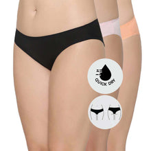 Load image into Gallery viewer, Wacoal Quick Dry Low Waist Medium Coverage Everyday Wear Pack of 3 Bikini Panty PI03K07