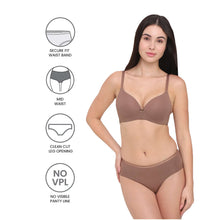 Load image into Gallery viewer, Wacoal BASICS Zoe Mid-waist Medium Coverage Everyday wear Hipster Panty - Brown PI03P02