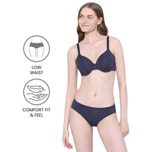 Load image into Gallery viewer, Wacoal Everyday Elegance Low Waist Medium Coverage Everyday Wear Bikini Panty - Dark Blue PI05A01