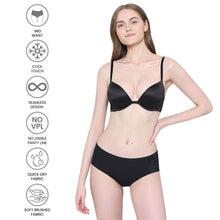 Load image into Gallery viewer, Wacoal Invisible Comfort Mid-Waist Full Coverage Seamless Everyday wear Hipster Panty - Black PI05E01