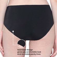 Load image into Gallery viewer, Wacoal Invisible Comfort Mid-Waist Full Coverage Seamless Everyday wear Hipster Panty - Black PI05E01
