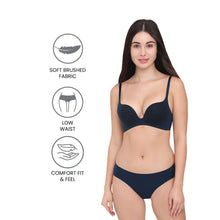 Load image into Gallery viewer, Wacoal Dreamy Curve Low-waist Medium Coverage Everyday wear Bikini Panty- Navy Blue PI05G01