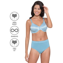 Load image into Gallery viewer, Wacoal Firm Fit High Waist Full Coverage Everyday Wear Brief Panty - Blue PI06A01