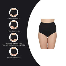 Load image into Gallery viewer, Wacoal Firm Fit High Waist Full Coverage Everyday Wear Brief Panty - Black PI06A01