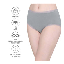 Load image into Gallery viewer, Wacoal Dear Hip Mid-Waist Full Coverage Comfortable Everyday Wear Brief Panty -Grey PI06C01