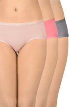 Load image into Gallery viewer, Amante Solid Low Rise Hipster (Pack of 3) 43001