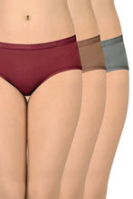 Load image into Gallery viewer, Amante Solid Low Rise Hipster (Pack of 3) 43001