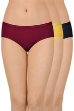 Load image into Gallery viewer, Amante Solid Low Rise Hipster (Pack of 3) 43001
