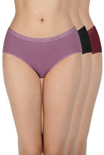 Load image into Gallery viewer, Amante Solid Mid Rise Hipster Panty (Pack of 3) 43001