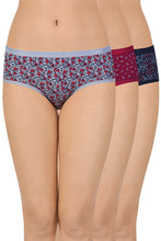 Load image into Gallery viewer, Amante Printed Low Rise Hipster (Pack of 3) 43101