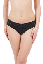 Load image into Gallery viewer, Amante Lace Bikini Panty Black & Nude (Pack of 2) 45001