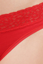 Load image into Gallery viewer, Amante Lace Bikini Panty Red & Navy (Pack of 2) 45001