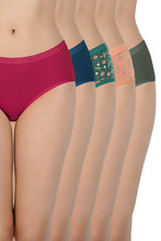 Load image into Gallery viewer, Amante Assorted Mid Rise Hipster Panty (Pack of 5) 45301
