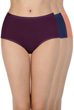 Load image into Gallery viewer, Amante Solid High Rise Full Brief (Pack of 3) 53001