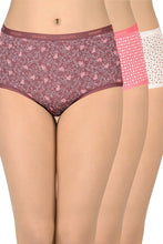 Load image into Gallery viewer, Amante Printed High Rise Full Brief (Pack of 3) 53101
