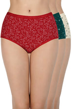 Load image into Gallery viewer, Amante Printed High Rise Full Brief (Pack of 3) 53101