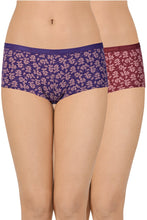 Load image into Gallery viewer, Amante Printed Low Rise Boyshort Panty (Pack of 2) 62101