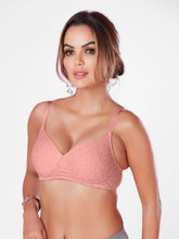Load image into Gallery viewer, Sonari Wirefree Cotton T-Shirt Bra with Plunge Neckline, Medium Padding, Convertible Straps and U-Back – RAW