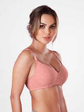 Load image into Gallery viewer, Sonari Wirefree Cotton T-Shirt Bra with Plunge Neckline, Medium Padding, Convertible Straps and U-Back – RAW
