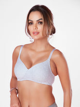Load image into Gallery viewer, Sonari Wirefree Cotton T-Shirt Bra with Plunge Neckline, Medium Padding, Convertible Straps and U-Back – RAW