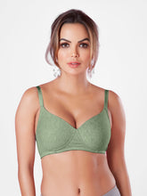 Load image into Gallery viewer, Sonari Wirefree Cotton T-Shirt Bra with Plunge Neckline, Medium Padding, Convertible Straps and U-Back – RAW