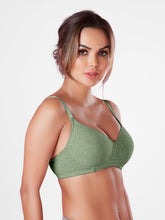 Load image into Gallery viewer, Sonari Wirefree Cotton T-Shirt Bra with Plunge Neckline, Medium Padding, Convertible Straps and U-Back – RAW