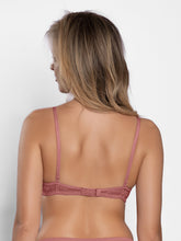 Load image into Gallery viewer, Sonari Womens Lightly Padded Net Bra | Lace Design, Moderate Coverage, Non Wired, Detachable Straps – SMT006