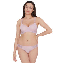 Load image into Gallery viewer, Wacoal Love to Lace Padded Wired 3/4th Cup Everyday Wear Medium coverage T-Shirt Bra - Pink SB3228