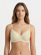 Load image into Gallery viewer, Sonari Non Padded Nylon Spandex Lace Bra | Medium Coverage, Wire Free, Adjustable Straps – SMT002