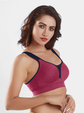 Load image into Gallery viewer, Sonari Moulded Wirefree Cotton Polyester Full Coverage Sports Bra with Adjustable Straps – SUPREMO