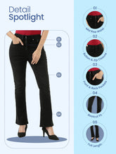 Load image into Gallery viewer, Go Colors Black Denim Boot Cut Jeans