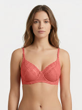 Load image into Gallery viewer, Sonari Non Padded Nylon Spandex Lace Bra | Medium Coverage, Wire Free, Adjustable Straps – SMT002