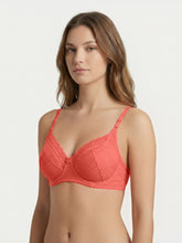 Load image into Gallery viewer, Sonari Non Padded Nylon Spandex Lace Bra | Medium Coverage, Wire Free, Adjustable Straps – SMT002