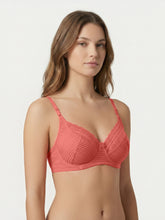 Load image into Gallery viewer, Sonari Non Padded Nylon Spandex Lace Bra | Medium Coverage, Wire Free, Adjustable Straps – SMT002