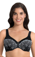 Load image into Gallery viewer, Amante Ultimo Deco Floral Non-Padded Wired Full Cover Bra - Laced Black