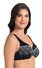 Load image into Gallery viewer, Amante Ultimo Deco Floral Non-Padded Wired Full Cover Bra - Laced Black