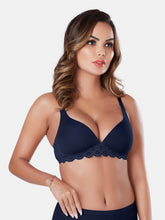Load image into Gallery viewer, Sonari Lightly Padded Wirefree Low Coverage Modal Plunge Bra with Detachable Straps – VICTORIA