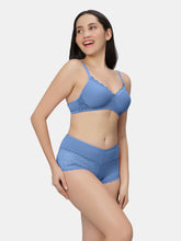 Load image into Gallery viewer, Sonari Non Padded Medium Coverage Wirefree Lace Lingerie Set with Adjustable Straps – VOLTAGE